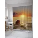 Шторка для ванной комнаты JoyArty sc_28495 200x180см цвет оранжевый медный