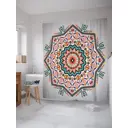 Шторка для ванной комнаты JoyArty sc_26713 200x180см цвет серый серебристый