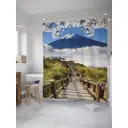 Шторка для ванной комнаты JoyArty sc_32623 200x180см цвет синий