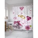 Шторка для ванной комнаты JoyArty sc_35142 200x180см цвет розовый