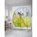 Шторка для ванной комнаты JoyArty sc_31463 200x180см цвет зеленый
