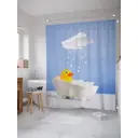 Шторка для ванной комнаты JoyArty sc_23376 200x180см цвет синий