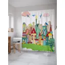 Шторка для ванной комнаты JoyArty sc_29481 200x180см цвет красный