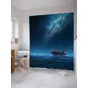 Шторка для ванной комнаты JoyArty sc_23007 200x180см цвет синий