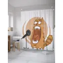 Шторка для ванной комнаты JoyArty sc_27894 200x180см цвет оранжевый медный