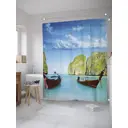 Шторка для ванной комнаты JoyArty sc_31398 200x180см цвет синий