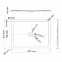 Душевой поддон WasserKRAFT Dinkel 58T 58T07 прямоугольный 90x120см цвет белый