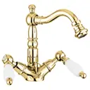 Смеситель для биде Emmevi Deco Ceramic 121614OR двухвентильный цвет золото