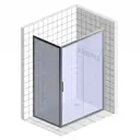 Душевая ширма GuteWetter 3255274621 прямоугольная 75x170см