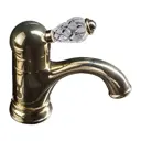 Смеситель для раковины Boheme Crystal 281-CRST однорычажный цвет бронза