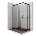 Душевое ограждение Ambassador Queen Black 11011205L прямоугольное 120 х 80 см