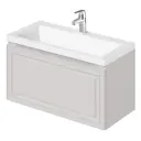 Тумба Итана Verona 80 792x378x440 Бежевый матовый, с раковиной