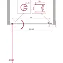 Душевая дверь BelBagno UNO-B-1-65-P-Cr 185x65см