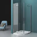 Душевой уголок BelBagno KRAFT-R-2-100-C-Cr 100x100см