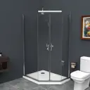 Душевой уголок BelBagno UNO-195-PH-2-100/80-C-Cr 195x100см