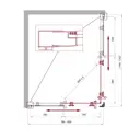 Душевой уголок BelBagno UNO-195-AH-2-120/80-P-Cr 195x120см