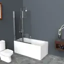 Душевая ширма на ванну BelBagno UNO-V-21-110/150-C-Cr 150x110см