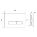 Кнопка смыва BelBagno Marmi BB010-MR-CHROME цвет-хром глянцевый