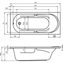 Прямоугольная ванна Riho future 170 B073001005 акриловая 170x75см