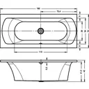 Прямоугольная Ванна Riho Lima 160 B050001005 акриловая 160x70см