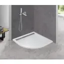 Душевой поддон Cezares TRAY-AS-R-80-30-W 1/4 круга искусственный камень 80x80см