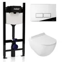 Комплект инсталляция с унитазом Valsir KIT Vscr 7317 Std P3 с кнопкой цвет хром