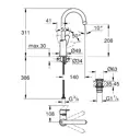 Смеситель для раковины Grohe 23911001 однорычажный цвет хром