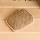 Мочалка ЭКО джут-хлопок (маленькая с ручкой) (короб) 14x12x3 см