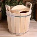 Запарник из липы 12л пластиковая вставка с крышкой