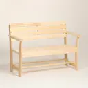 Скамейка с подлокотником наличник 120×55×90см Добропаровъ