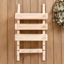 Полка-вешалка настенная Универсальная 3 яруса+ 3 крючка липа 645x245x15 см