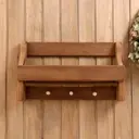 Полка-вешалка настенная Универсальная 3 крючка Термо Липа 49x29x115 см