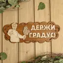 Табличка для бани 31×11.5 см Держи градус!