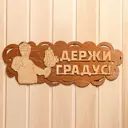 Табличка для бани 46×17.5 см Держи градус!