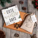 Набор в мешочке Этель Cute days: полотенце 40x73 см, формочки для запекания - 3 шт