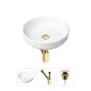 Накладная раковина Lavinia Boho Bathroom Sink Slim 21520182 фарфор 40 см с донным клапаном и металлическим сифоном