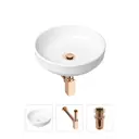 Накладная раковина Lavinia Boho Bathroom Sink Slim 21520183 фарфор 40 см с донным клапаном и металлическим сифоном