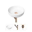 Накладная раковина Lavinia Boho Bathroom Sink Slim 21520194 фарфор 40 см с донным клапаном и металлическим сифоном