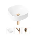 Накладная раковина Lavinia Boho Bathroom Sink Slim 21520238 фарфор 40 см с донным клапаном и металлическим сифоном