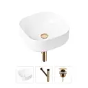 Накладная раковина Lavinia Boho Bathroom Sink Slim 21520248 фарфор 40 см с донным клапаном и металлическим сифоном