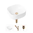 Накладная раковина Lavinia Boho Bathroom Sink Slim 21520228 фарфор 40 см с донным клапаном и металлическим сифоном