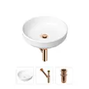 Накладная раковина Lavinia Boho Bathroom Sink Slim 21520203 фарфор 40 см с донным клапаном и металлическим сифоном