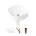 Накладная раковина Lavinia Boho Bathroom Sink Slim 21520227 фарфор 40 см с донным клапаном и металлическим сифоном