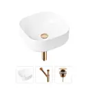 Накладная раковина Lavinia Boho Bathroom Sink Slim 21520258 фарфор 40 см с донным клапаном и металлическим сифоном