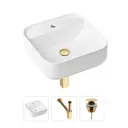 Накладная раковина Lavinia Boho Bathroom Sink Slim 21520290 фарфор 42 см с донным клапаном и металлическим сифоном