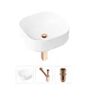 Накладная раковина Lavinia Boho Bathroom Sink Slim 21520237 фарфор 40 см с донным клапаном и металлическим сифоном