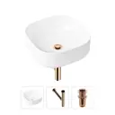 Накладная раковина Lavinia Boho Bathroom Sink Slim 21520247 фарфор 40 см с донным клапаном и металлическим сифоном
