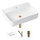 Накладная раковина Lavinia Boho Bathroom Sink Slim 21520335 фарфор 60 см с донным клапаном и металлическим сифоном
