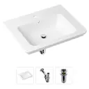 Врезная раковина Lavinia Boho Bathroom Sink 21520379 фарфор 60 см с донным клапаном и металлическим сифоном