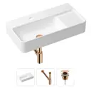 Накладная раковина Lavinia Boho Bathroom Sink Slim 21520499 фарфор 60 см с донным клапаном и металлическим сифоном